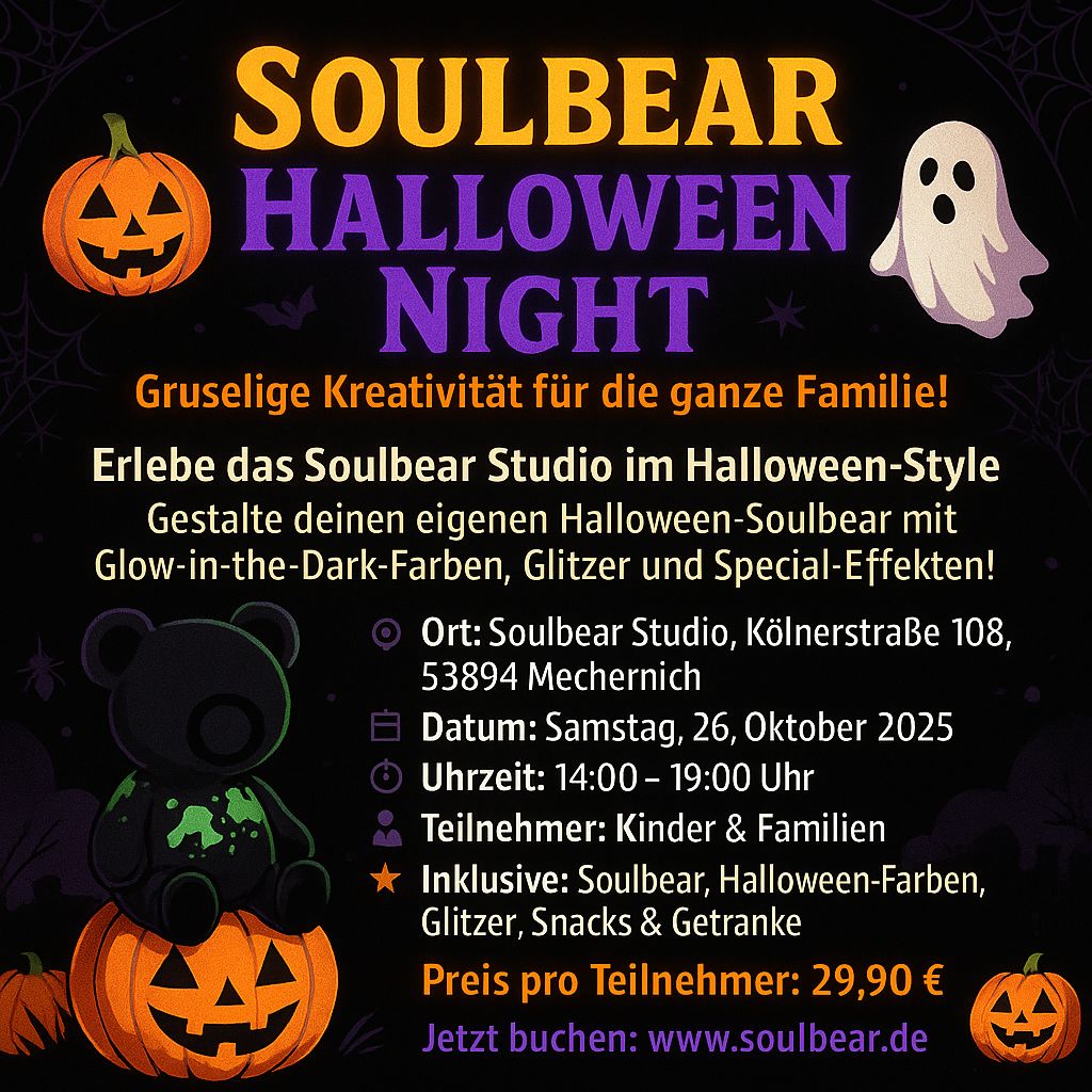 Gestalte deinen eigenen Soulbear im Halloween-Style!