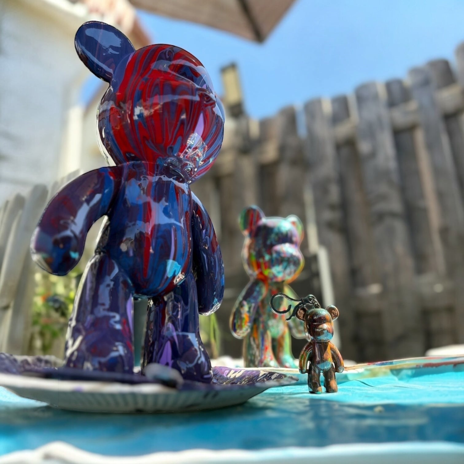 Soulbear Family Set bemalt mit Acrylfarben, kreatives Bastel- und Geschenkset für Familien